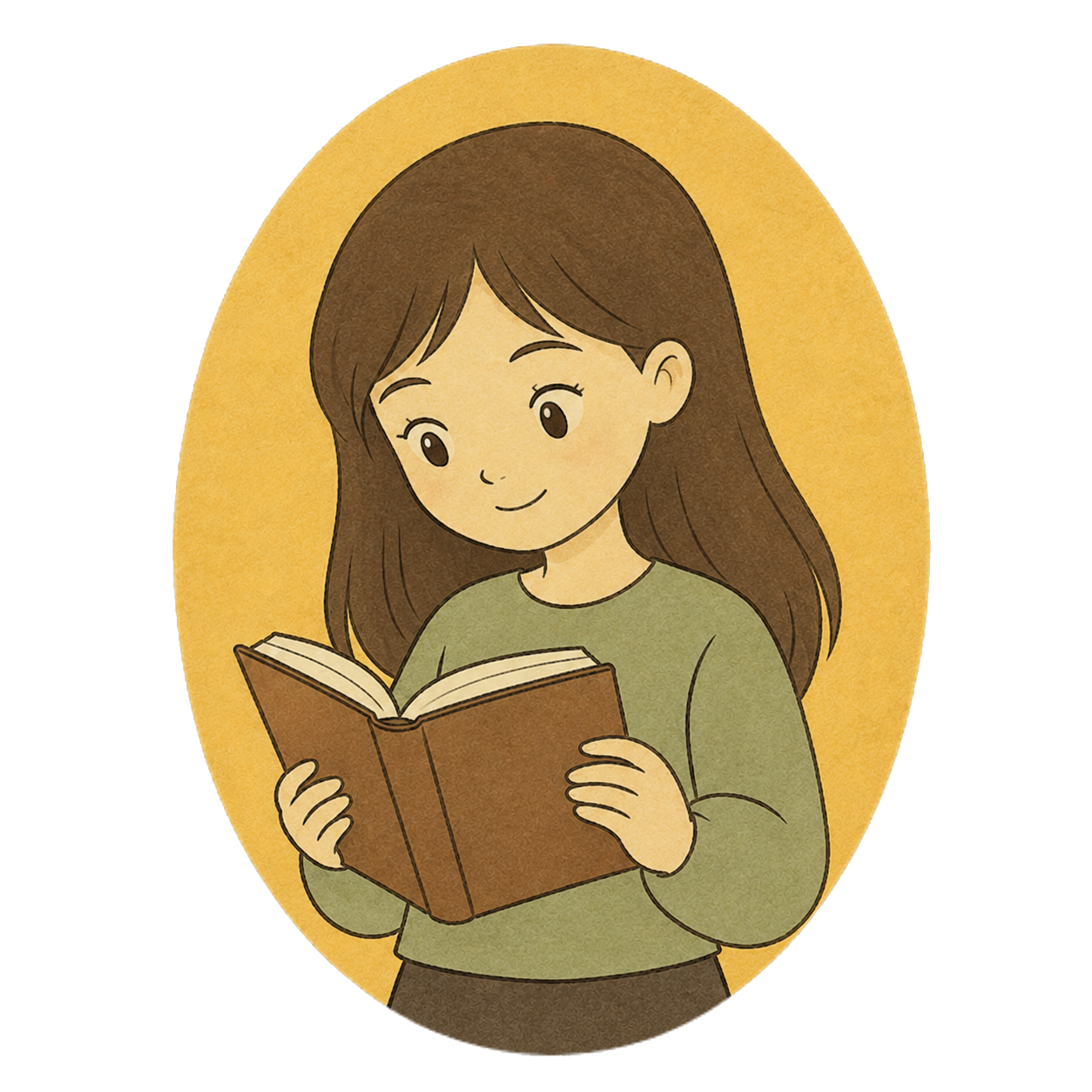 Elisa lendo um livro